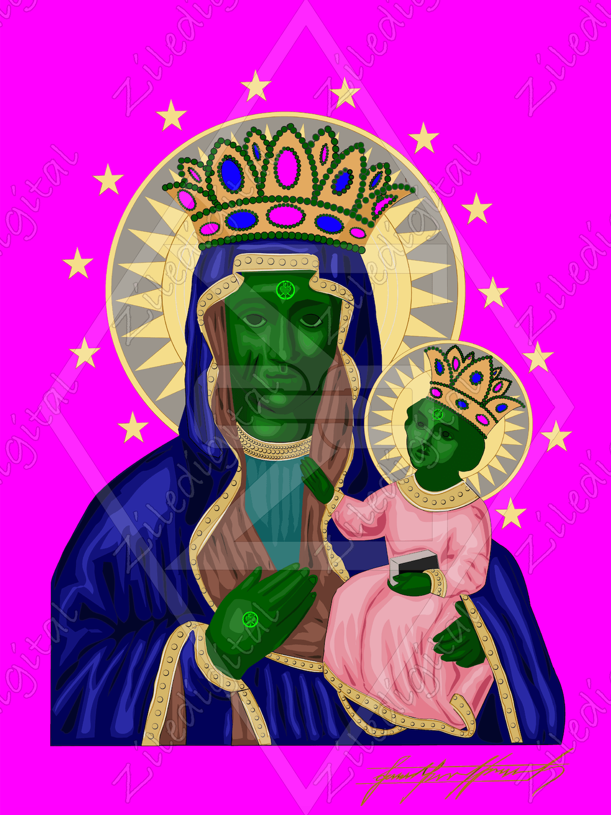 Haitian artist at work